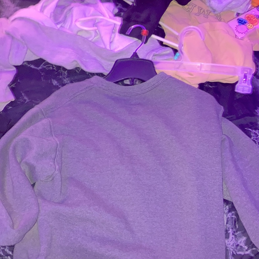 plain grey crewneck